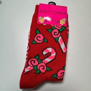 Betsey Johnson Women's 3 Pair of Christmas Socks Shoe Size 5-10